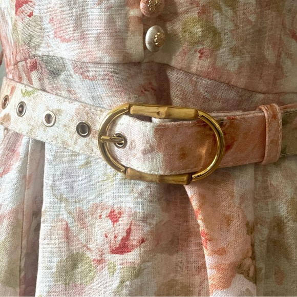 NWT Zimmermann Illustration Buttoned Mini Dress in Cream Rococo Floral Size 0 - Picture 12 of 16